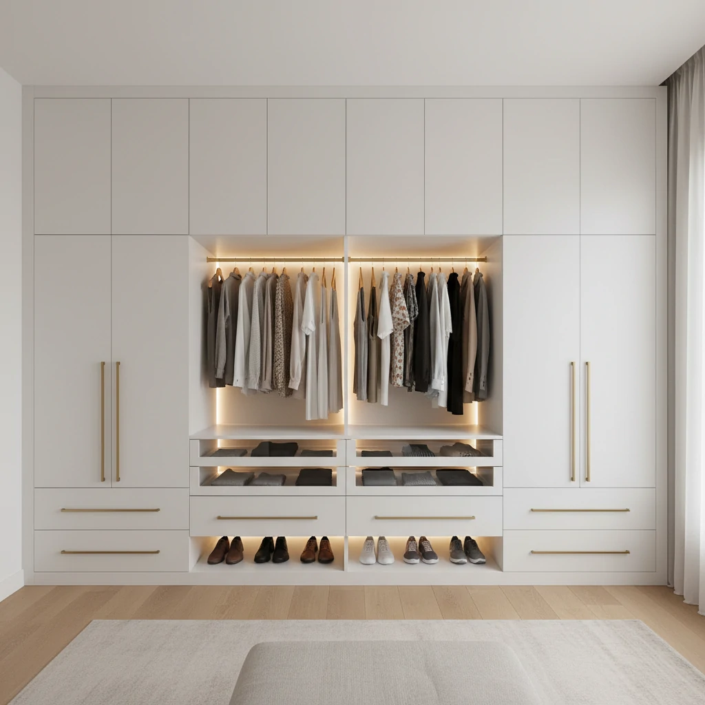 غرفة ملابس مخصصة Built-in - تفصيل حسب الطلب